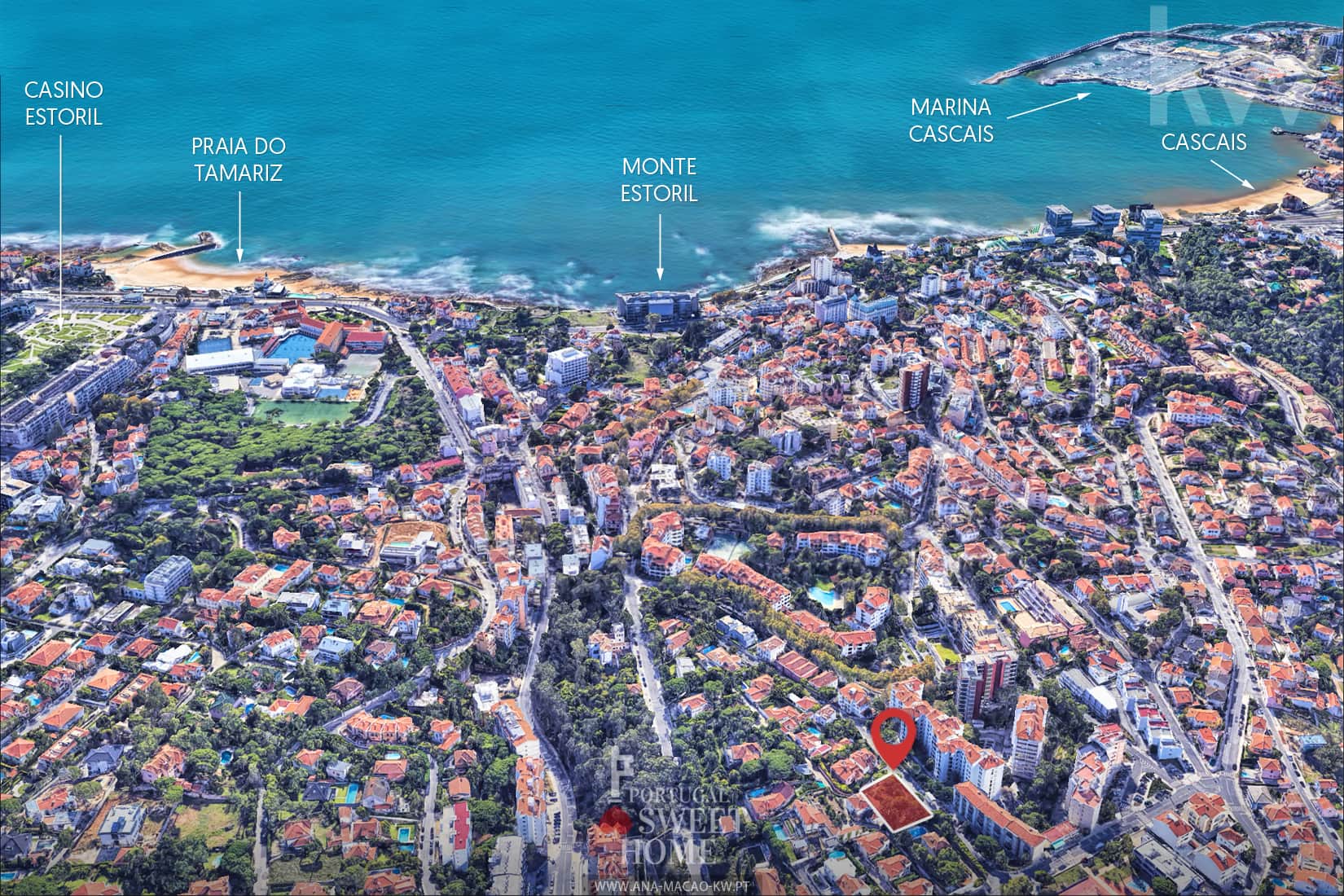Aerial view and location of the condominium